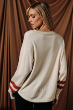 Load image into Gallery viewer, Sunday Edition Game Day Dog Graphic Knit Sweater in Cream Red
