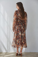 By Together Brume Floral Dress in Brown