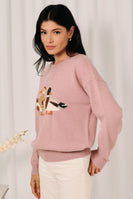 Sunday Edition Mallard Duck Graphic Knit Sweater in Lavender