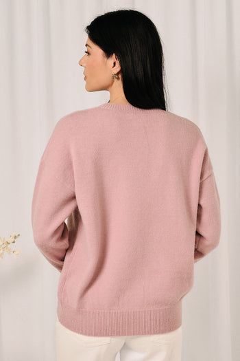 Sunday Edition Mallard Duck Graphic Knit Sweater in Lavender