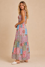 Load image into Gallery viewer, J.nna Smocked Top Patchwork Maxi Dress in Spring Boho
