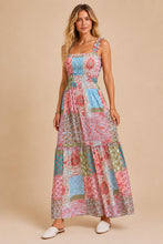 Load image into Gallery viewer, J.nna Smocked Top Patchwork Maxi Dress in Spring Boho
