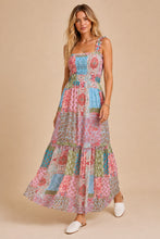 Load image into Gallery viewer, J.nna Smocked Top Patchwork Maxi Dress in Spring Boho
