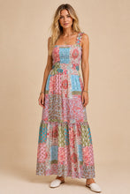 Load image into Gallery viewer, J.nna Smocked Top Patchwork Maxi Dress in Spring Boho
