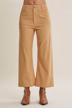 Load image into Gallery viewer, In February Seasonless Cotton Linen Stretch Straight Leg Ankle Pants in Camel
