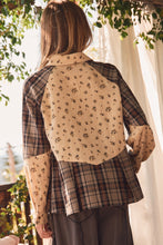 Load image into Gallery viewer, Oddi Floral and Plaid Shirt in Taupe Combo
