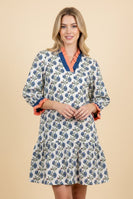 Heimish Botanical Floral Mini Dress in Cream