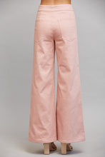 Load image into Gallery viewer, FATE Vertical Seam Detail High Waisted Flare Pants in Muted Blush Pink
