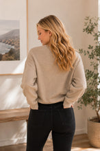 Load image into Gallery viewer, Sew in Love Dog Graphic Crew Neck Long Sleeve Sweater in Oatmeal
