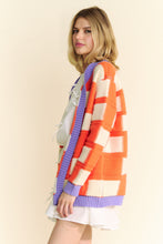 Load image into Gallery viewer, Davi &amp; Dani Mixed Textured Open Front Cardigan in Orange
