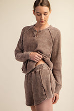 Load image into Gallery viewer, Rae Mode Mineral Washed Waffle Knit Set in Brown
