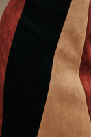 Sunday Edition Colorblock Faux Suede Mini Skirt in Rust-Multi