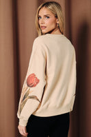 Sunday Edition Tulip Graphic Fleece Sweatshirt in Beige