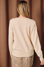 Load image into Gallery viewer, Sunday Edition Cat Graphic Crew Neck Sweater in Beige

