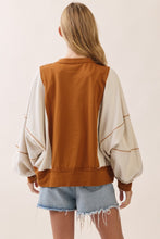 Load image into Gallery viewer, Oddi Football Heart Applique Sweatshirt in Ivory Multi
