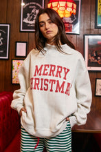 Load image into Gallery viewer, BucketList 'Merry Christmas &amp; Santa's Favorite' Reversible Mock Neck Sweatshirt in Ash Grey
