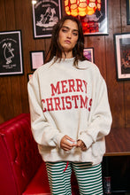 Load image into Gallery viewer, BucketList 'Merry Christmas &amp; Santa's Favorite' Reversible Mock Neck Sweatshirt in Ash Grey
