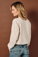 Sunday Edition Poodle Graphic Knit Sweater in Oatmeal