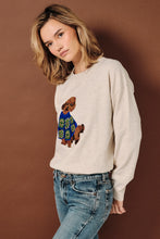 Load image into Gallery viewer, Sunday Edition Poodle Graphic Knit Sweater in Oatmeal

