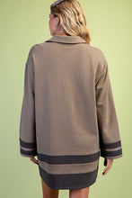 Load image into Gallery viewer, GiGio Color Blocked V-neck Dress in Olive Combo
