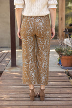 Load image into Gallery viewer, VOY Floral Jacquard Pants in Brown
