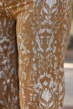 Load image into Gallery viewer, VOY Floral Jacquard Pants in Brown
