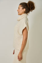 Load image into Gallery viewer, Mystree Sequin Turtleneck Sweater Top in Ivory
