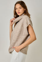 Load image into Gallery viewer, Mystree Sequin Turtleneck Sweater Top in Stone
