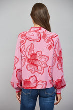 Load image into Gallery viewer, FATE Floral Jacquard Knit Mock Neck Sweater in Pink
