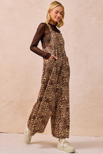 Load image into Gallery viewer, BiBi Leopard Print Wide Leg Jumpsuit in Leopard
