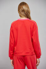 Load image into Gallery viewer, FATE Contrast Trim Detailing Crewneck Sweatshirt in Red
