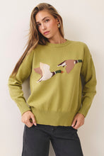 Load image into Gallery viewer, TCEC Flying Mallard Duck Sweater in Green
