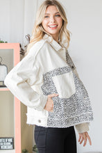 Load image into Gallery viewer, Oli &amp; Hali White Denim Jacket with Leopard Details Jacket Oli &amp; Hali   
