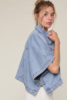 Wishlist Poncho Jacket in Denim