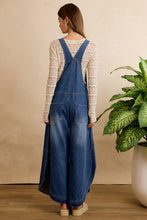 Load image into Gallery viewer, BiBi Floral Patchwork Denim Overalls in Washed Denim

