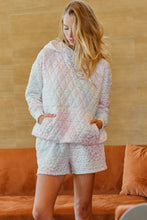Load image into Gallery viewer, LovLov Whispered Garden Heirloom Quilted Hooded Pullover in Ivory Floral
