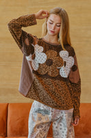LovLov Untamed Bloom Couture Patchwork Top in Leopard