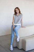 Things Between PIPER Vest in Ivory-Black