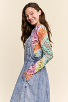 J.nna Retro Revival Wide Leg Overalls in Denim