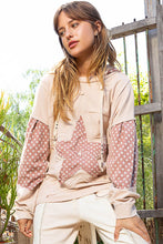 Load image into Gallery viewer, POL Star Patched Hoodie in Dusty Rose Shirts &amp; Tops POL Clothing   
