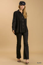 Load image into Gallery viewer, Umgee Babydoll Top in Black
