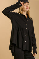 Umgee Babydoll Top in Black