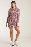 Umgee Sweater Tunic in Mint Pink