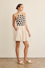 Load image into Gallery viewer, In February Cotton Mini Dress with Delicate Crochet Top in Natural
