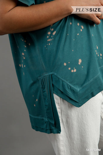 Umgee Dip Dye Top in Seafoam