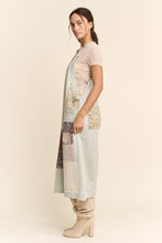 Load image into Gallery viewer, Davi &amp; Dani Cotton Patchwork Jumpsuit Adjustable Strap in Sage Multi

