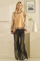 Oli & Hali Terry Knit Top with Mix n Match Patches in Coffee