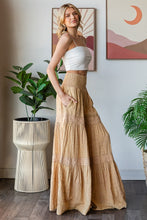 Load image into Gallery viewer, Oli &amp; Hali SMOCKED Waist Wide Leg Pants in Tan
