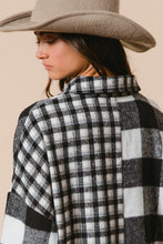 Load image into Gallery viewer, BiBi Mix N Match Plaid Button Down Top in Black
