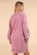 Load image into Gallery viewer, Very J Mineral Washed Terry Knit Dress in Rose
